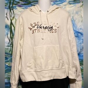 Aeropostale Cream Hoodie Sweater
